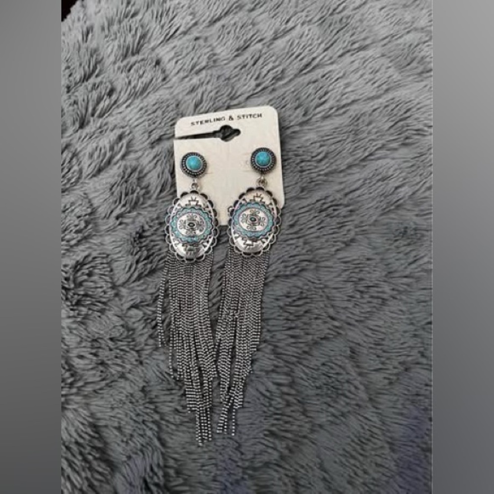 Sterling & sitch earrings